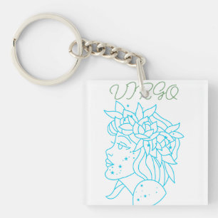 Porte-clefs T-shirt élégant signe du zodiaque Vierge Cadeau d'