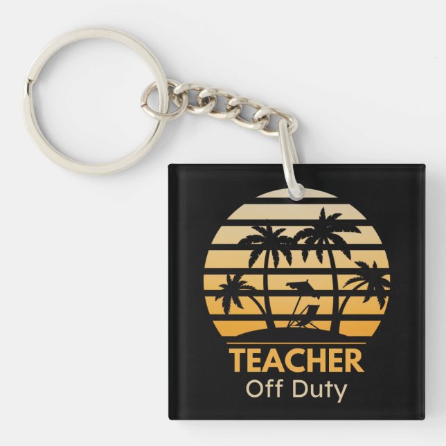 Porte-clefs T-shirt enseignant hors service (Devant)