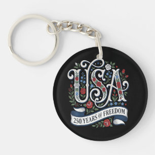 Porte-clefs T-shirt femmes 250e anniversaire USA patriotique 4