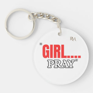 Porte-clefs T-shirt Girl Pray Chemise chrétienne basée sur l