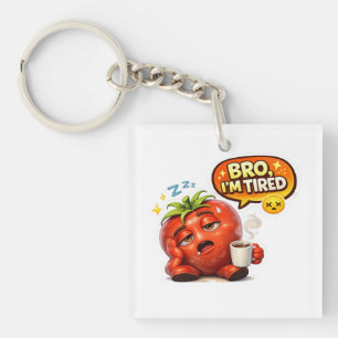 Porte-clefs T-shirt graphique drôle pour homme avec tomate