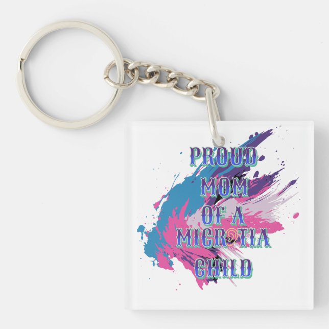 Porte-clefs T-shirt maman Microtia (Devant)
