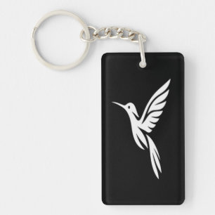 Porte-clefs T-shirt minimaliste pour observateur de colibris s
