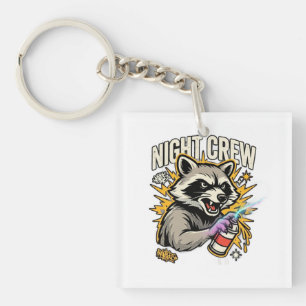 Porte-clefs T-Shirt Night Crew Raton Laveur Graffiti