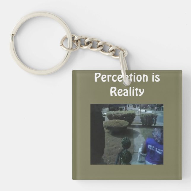 Porte-clefs T-Shirt Perception est Réalité (Devant)