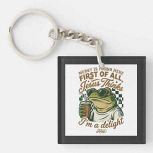 Porte-clefs T-shirt pour femme ADOM "Jésus pense que je suis u