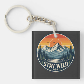 Porte-clefs T-Shirt restez sauvage