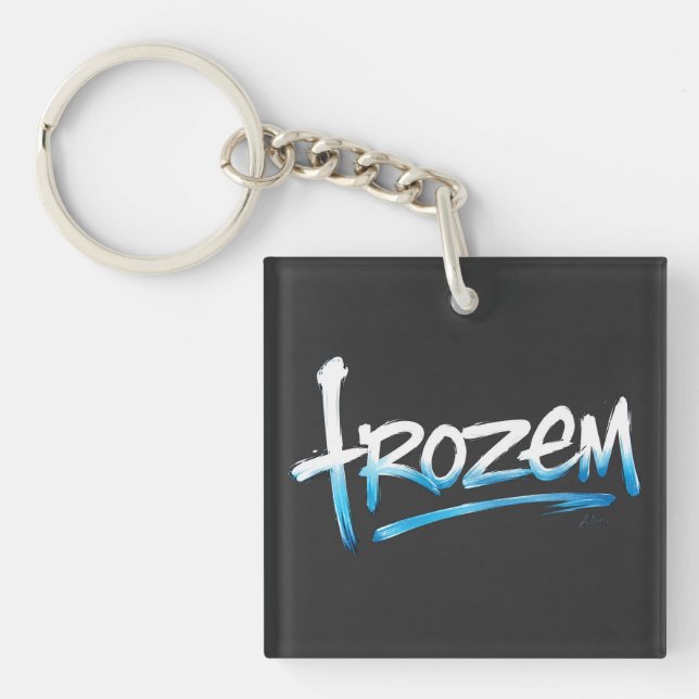 Porte-clefs T-Shirt Texte Gelé (Devant)