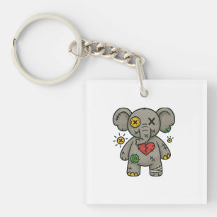 Porte-clefs T-shirt Voodoo Elephant — Doux mais fort