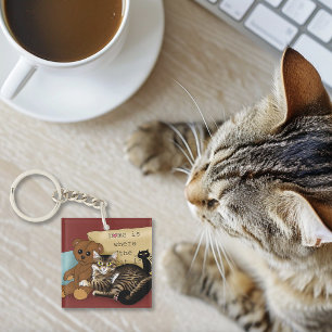 Porte-clefs Tabby Accueil Chat Bourgogne