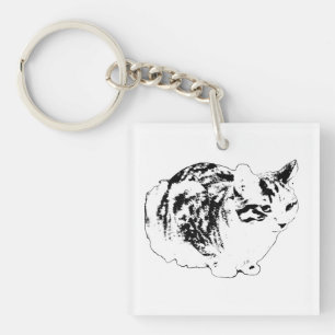 Porte-clefs Tabby De Poche, Verre De Vacances Doux