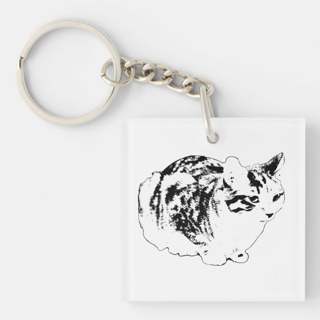 Porte-clefs Tabby De Poche, Verre De Vacances Doux (Devant)