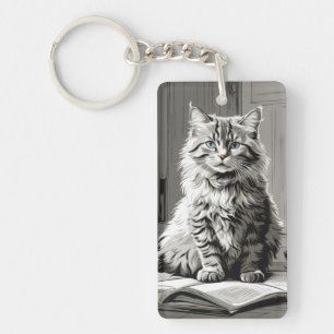 Porte-clefs Tabby Gris