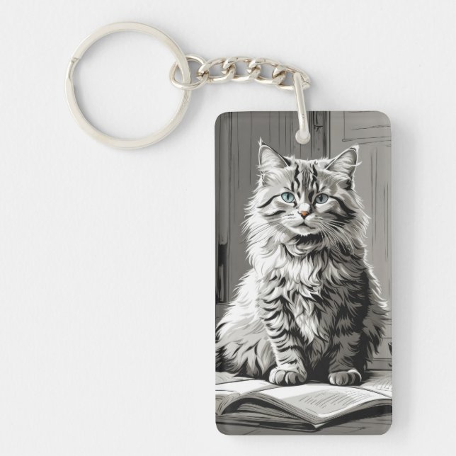 Porte-clefs Tabby Gris (Devant)