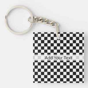 Porte-clefs Tableau de bord classique noir et blanc par STaylo