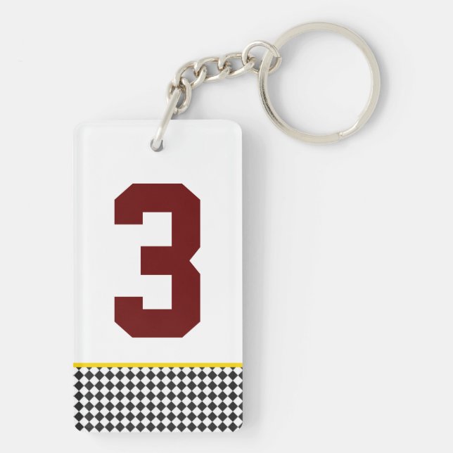 Porte-clefs tableau de contrôle couleurs de l'équipe de sport  (Dos)