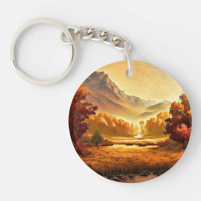 Porte-clefs Tableau Paysage Automne-68754 (Devant)