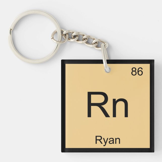 Porte-clefs Tableau périodique des éléments de chimie de Ryan  (Devant)