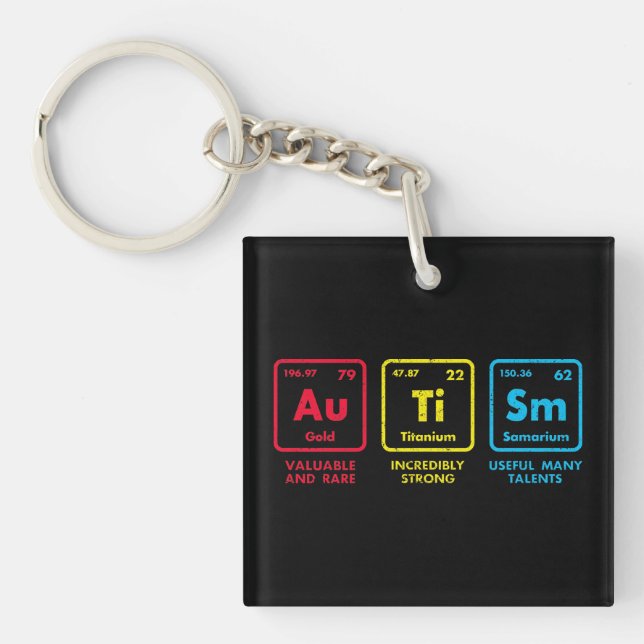 Porte-clefs Tableau périodique des éléments de sensibilisation (Devant)