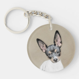 Porte-clefs Tableau Rat Terrier - Cute Original Chien Art
