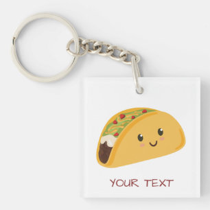 Porte-clefs Taco-accès personnalisé par taco mignon de Kawaii