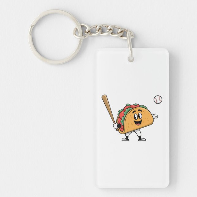 Porte-clefs Taco Baseball Amusant (Devant)