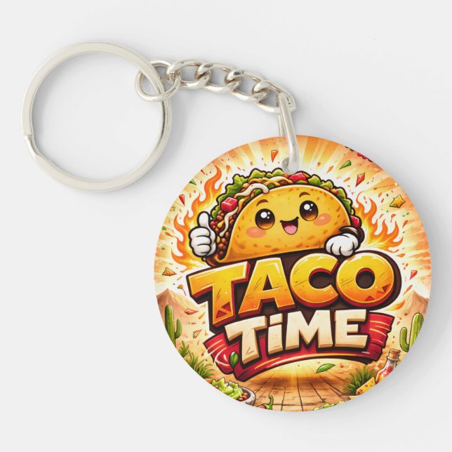 Porte-clefs Taco Time - Fiesta Fiasco - Foodie Fiends (Devant)