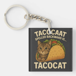 Porte-clefs TACOCAT RÉGLÉ EN ARRIÈRE-PLAN EST...- Love Cat Et 