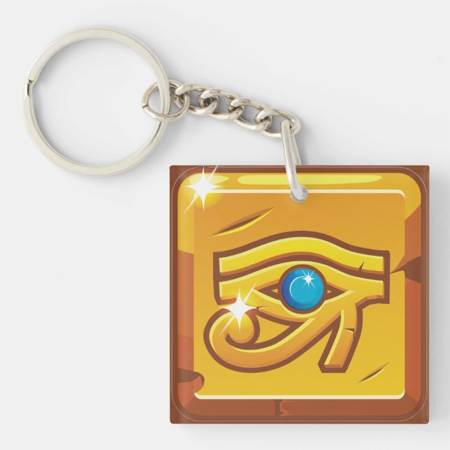 Porte-clefs Talisman de protection de l'Œil d'Horus de l'Égypt (Devant)