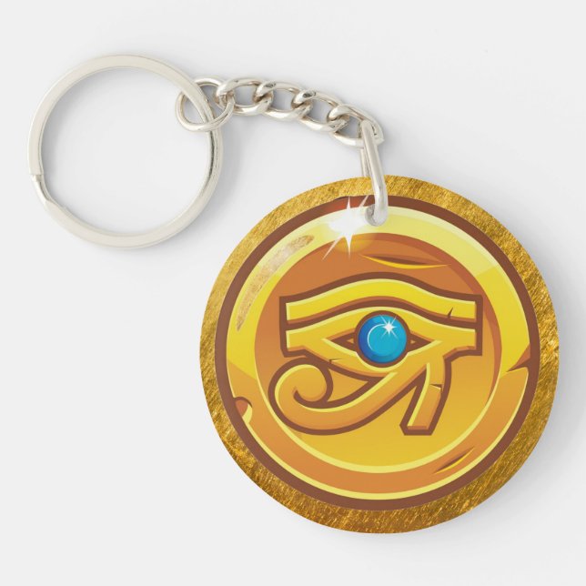 Porte-clefs Talisman de protection de l'Œil d'Horus de l'Égypt (Devant)