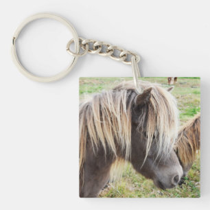 Porte-clefs Tan Coloré Shetland Pony,