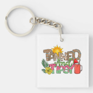 Porte-clefs Tannée et Tipsy Fun Summer Party Design