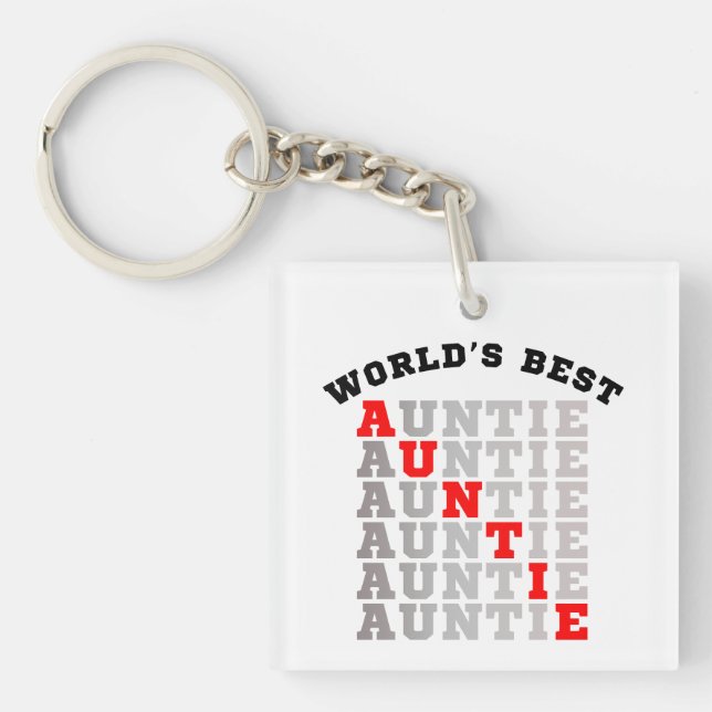 Porte-clefs Tante la meilleure du monde (Devant)