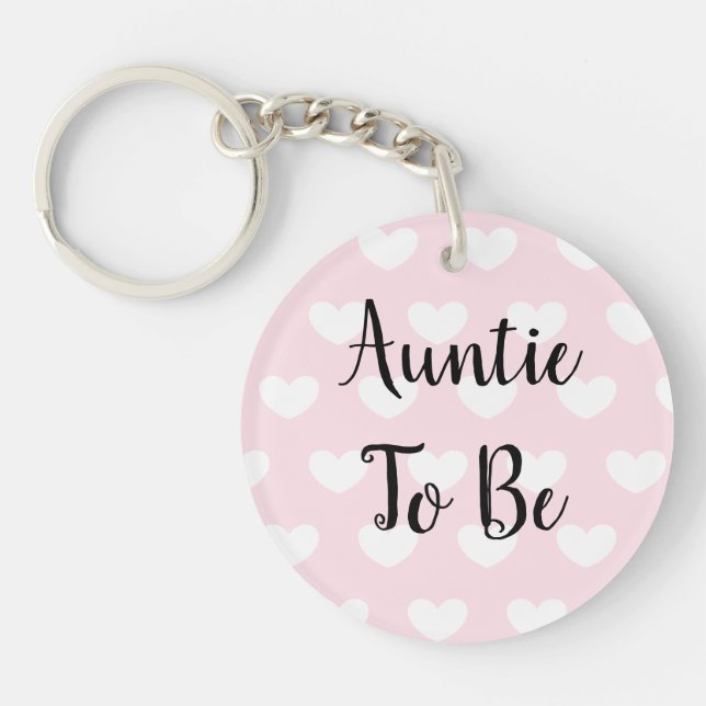 Porte-clefs Tante to Be, Faire-part de grossesse (Devant)
