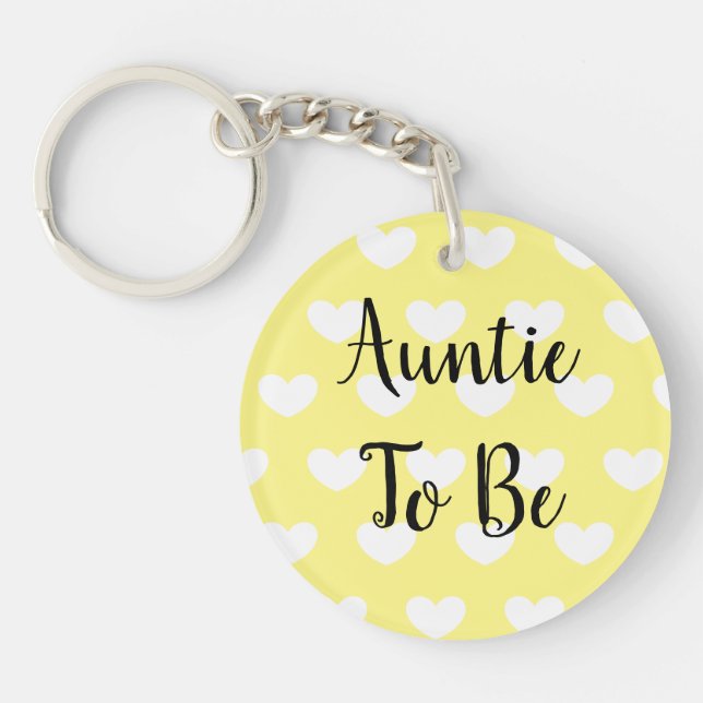 Porte-clefs Tante to Be, Faire-part de grossesse (Devant)