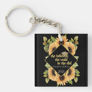 Porte-clefs Tapis de verre pour boisson Casquette de diplômé P
