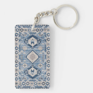Porte-clefs Tapis Kilim Oriental Antique Bleu