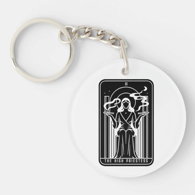 Porte-clefs Tarot Haute Prêtesse Femme Mauvaise Mauvaise Mauva (Devant)