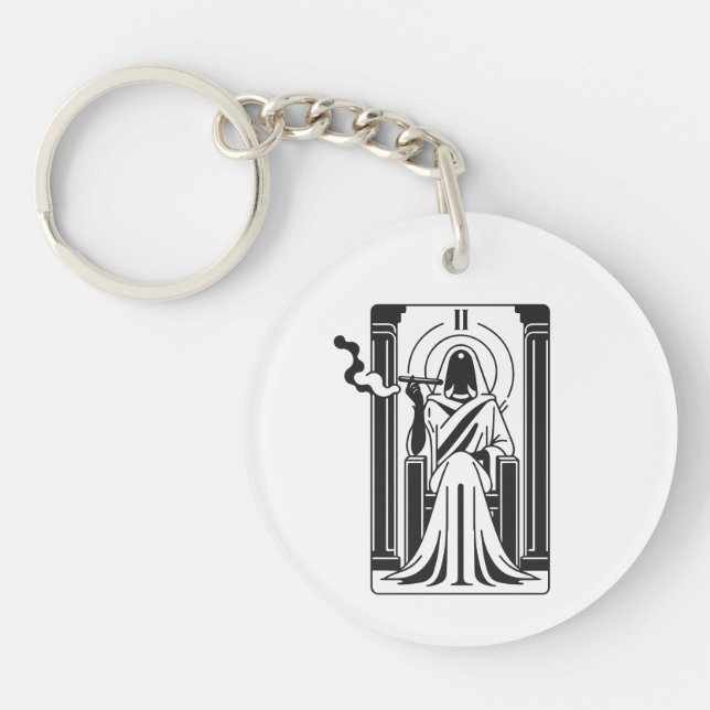 Porte-clefs Tarot High Prestess Weight Fumer Occulte (Devant)