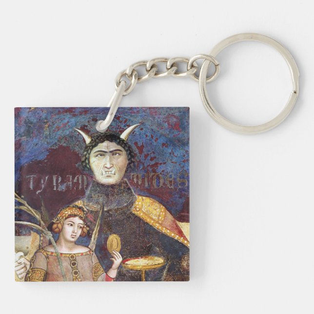 PORTE-CLEFS TAROTES DE RENAISSANCE ANTIQUE, LE DIABLE, FIDE, C (Dos)