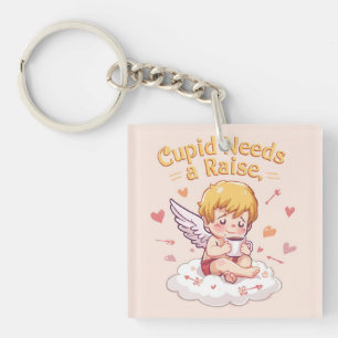 Porte-clefs Tasse Cupid "Cupid a besoin d'une augmentation" Mi