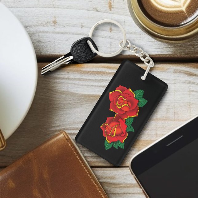Porte-clefs Tatouage aux roses rouges (Créateur téléchargé)