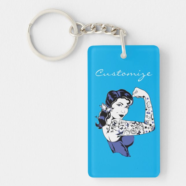 Porte-clefs Tattoo Girl Arm Up Thunder_Cove (Devant)