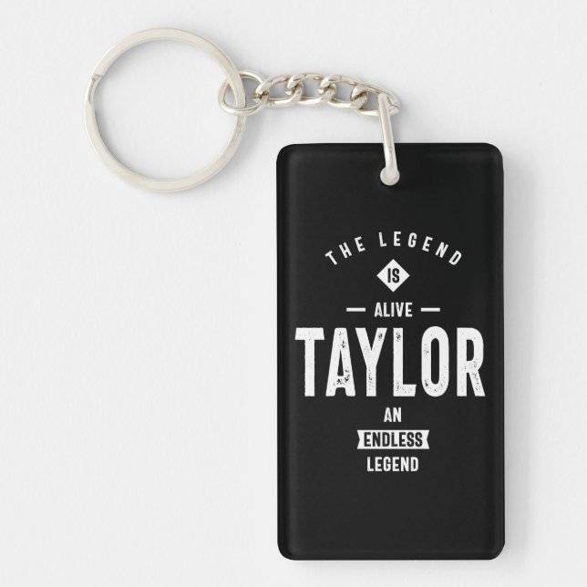 Porte-clefs Taylor Nom personnalisé Anniversaire Cadeau (Devant)