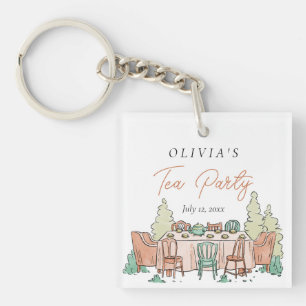 Porte-clefs Tea party filles anniversaire mignonne