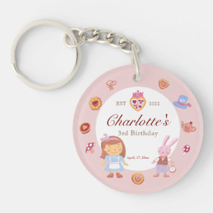 Porte-clefs Tea Party rose de Cute Alice Photo d'anniversaire
