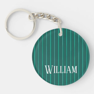 Porte-clefs Teal pinstripes