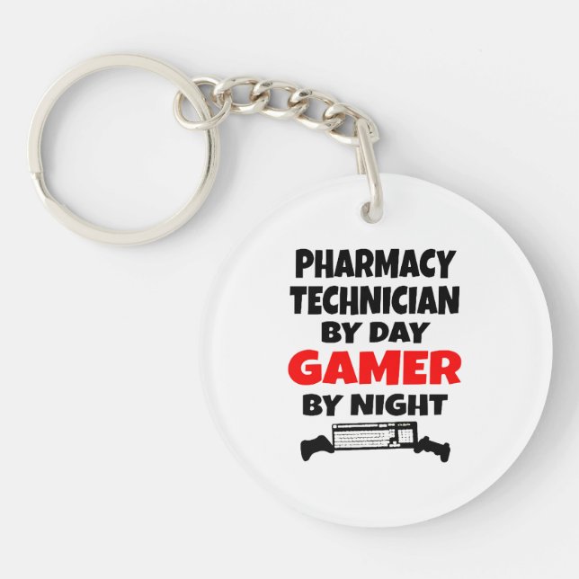 Porte-clefs Technicien en pharmacie Gamer (Devant)