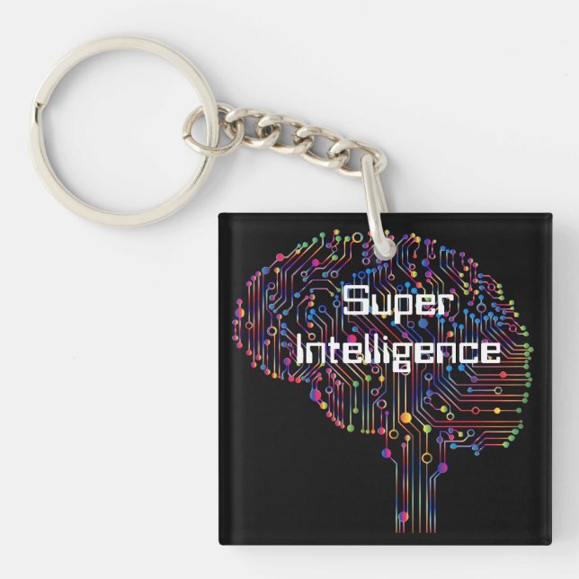 Porte-clefs Technologie de super intelligence (Devant)