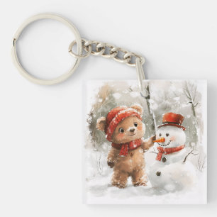 Porte-clefs Teddy Bear et Snowman